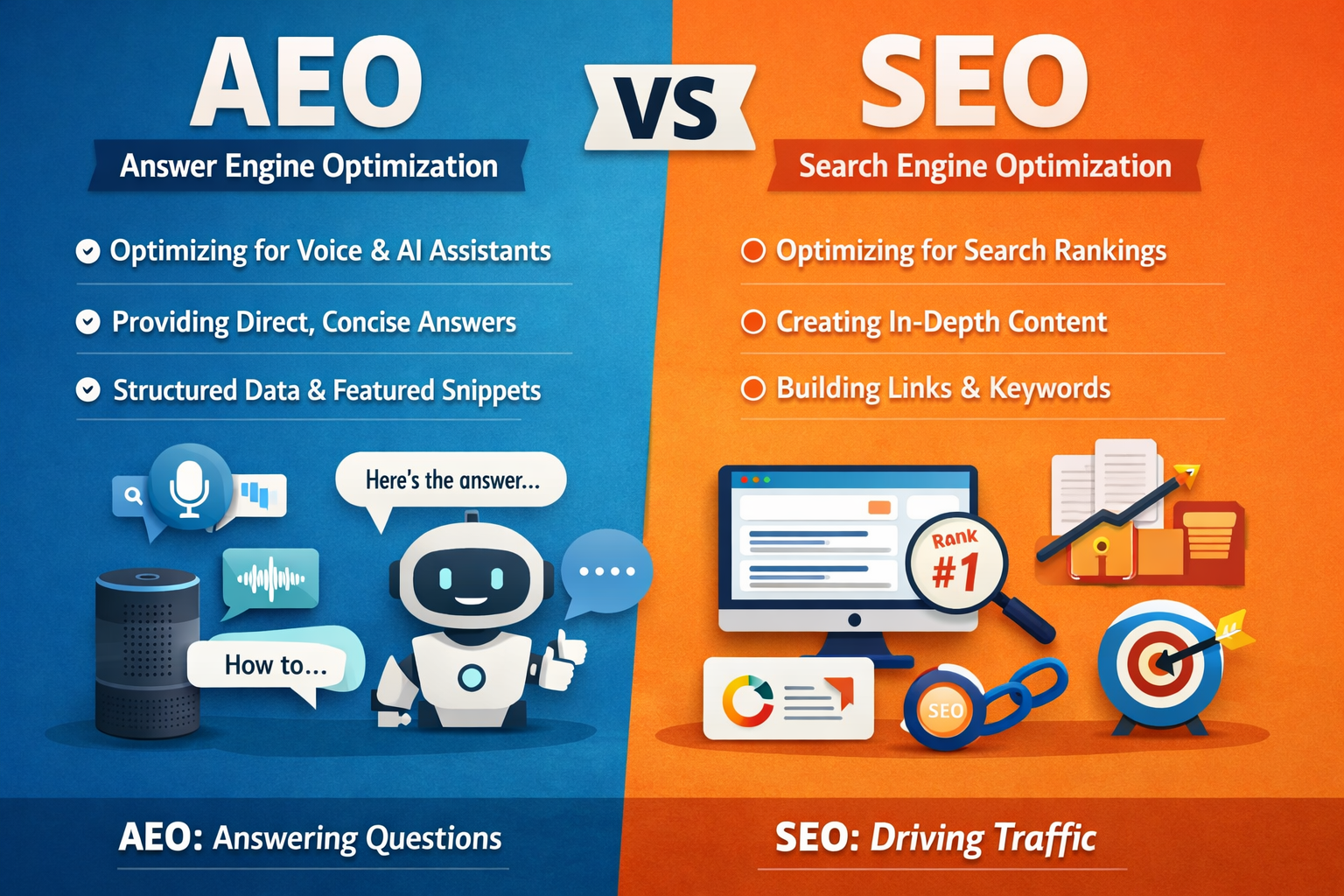 SEO vs AEO 
